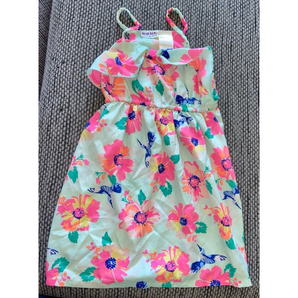 Blueberi Boulevard Slvlss Floral Print Dress, Sz 5